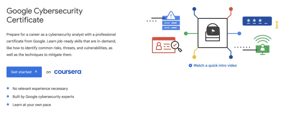 Google Cybersecurity Cert Details